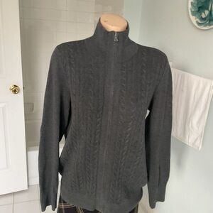 Women Talbot Cotton Blend Long Sleeve Zipper Cardigan/Sweater Size XL